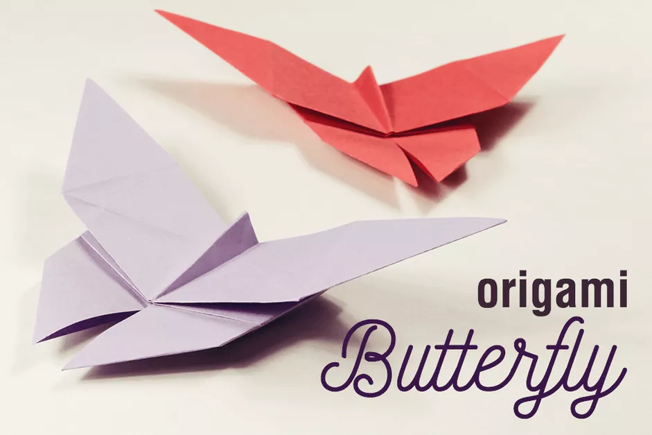 Cách làm một con bướm Origami dễ dàng từ giấy màu A4 - Văn Phòng Xanh