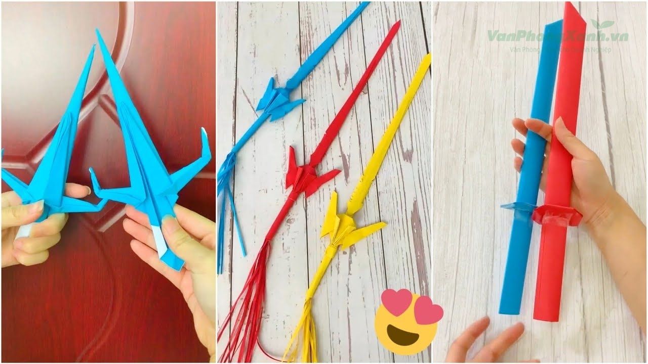 Hướng dẫn chi tiết cách gấp kiếm bằng giấy