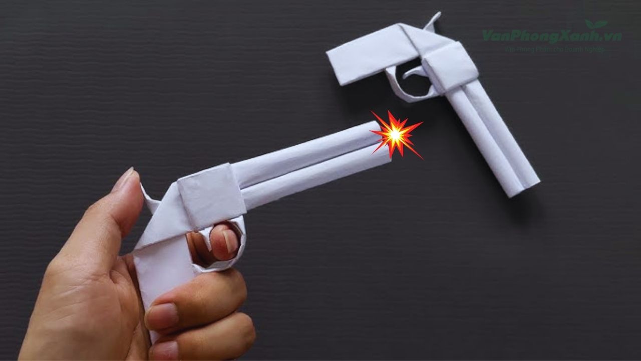 Cách gấp súng giấy chi tiết
