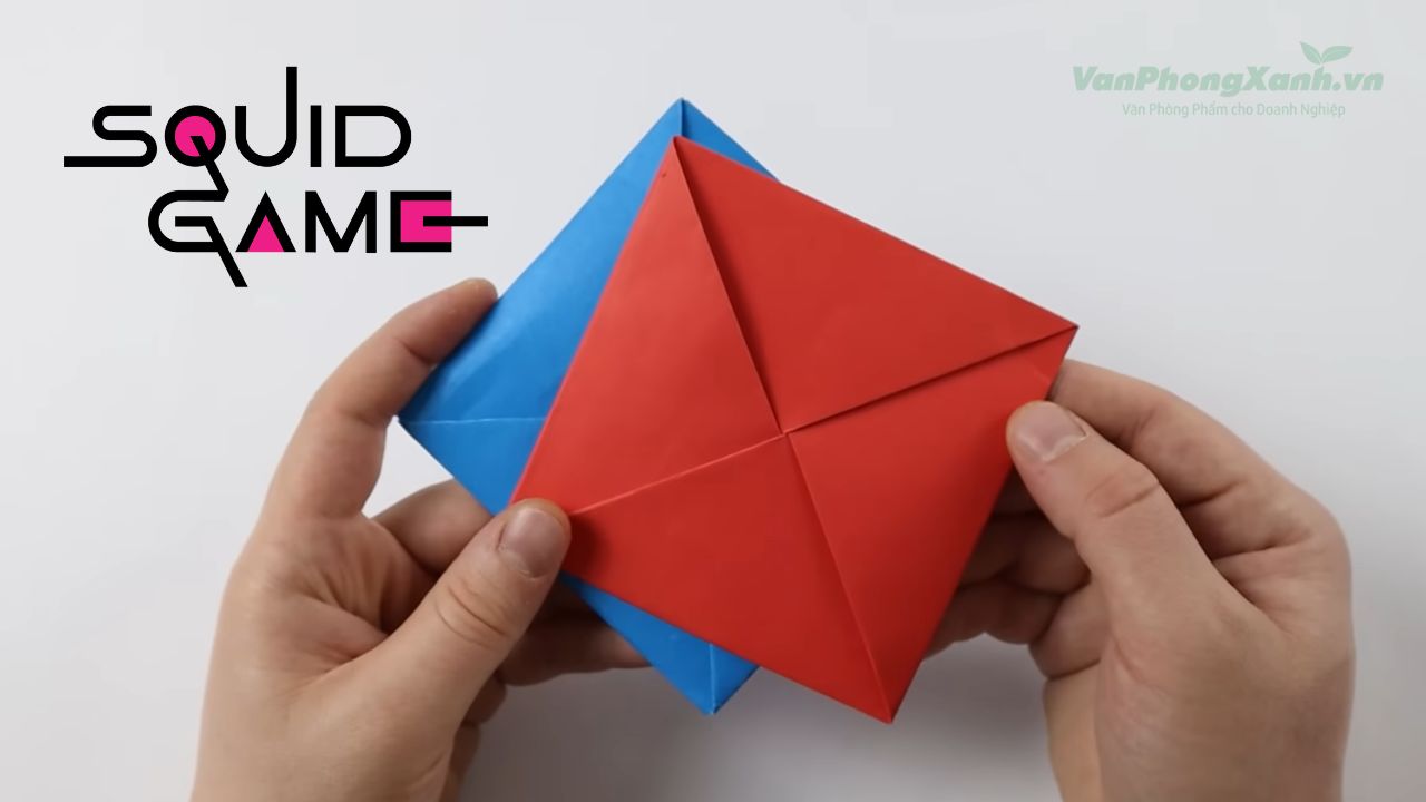 Cách gấp giấy Squid Game (ddakji) chi tiết