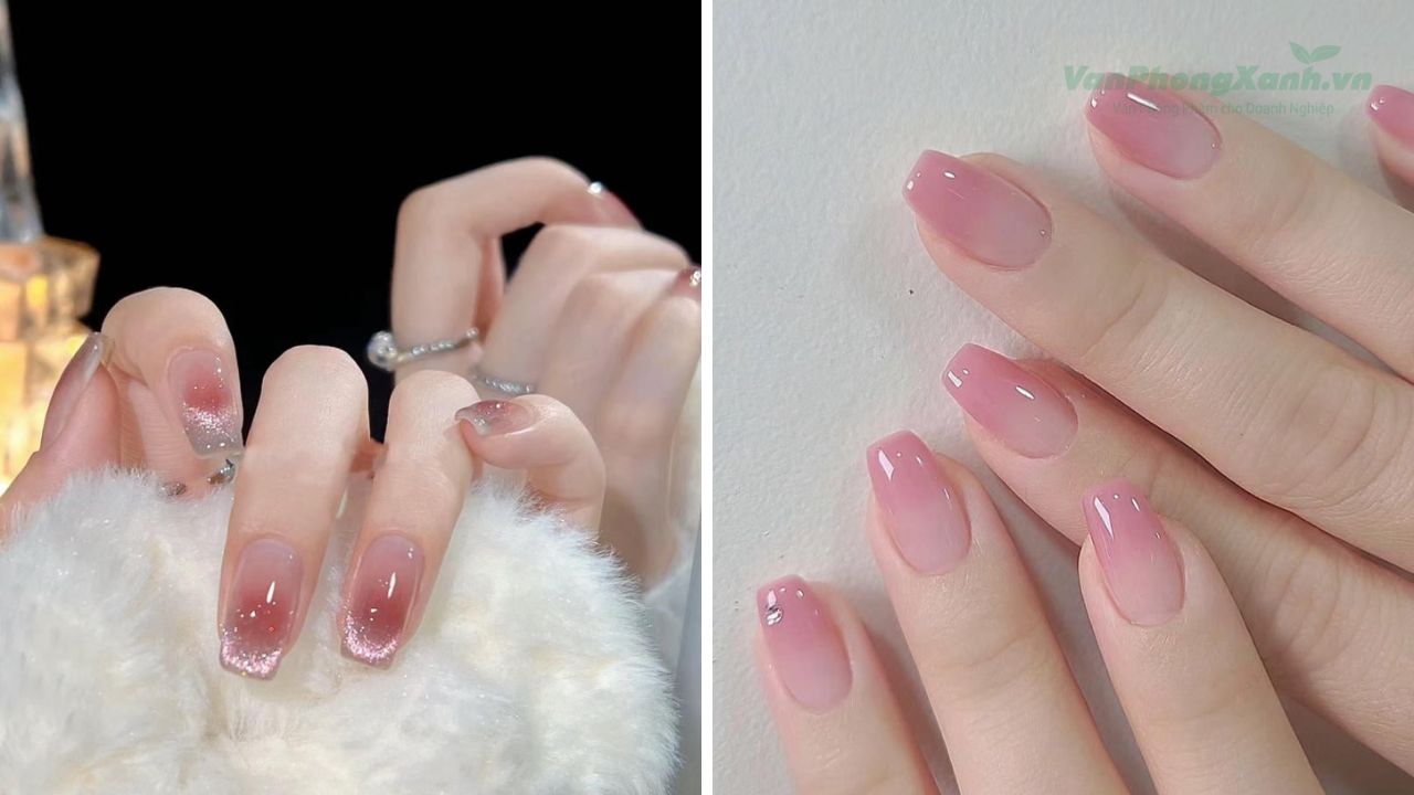Móng tay ombre nhẹ nhàng