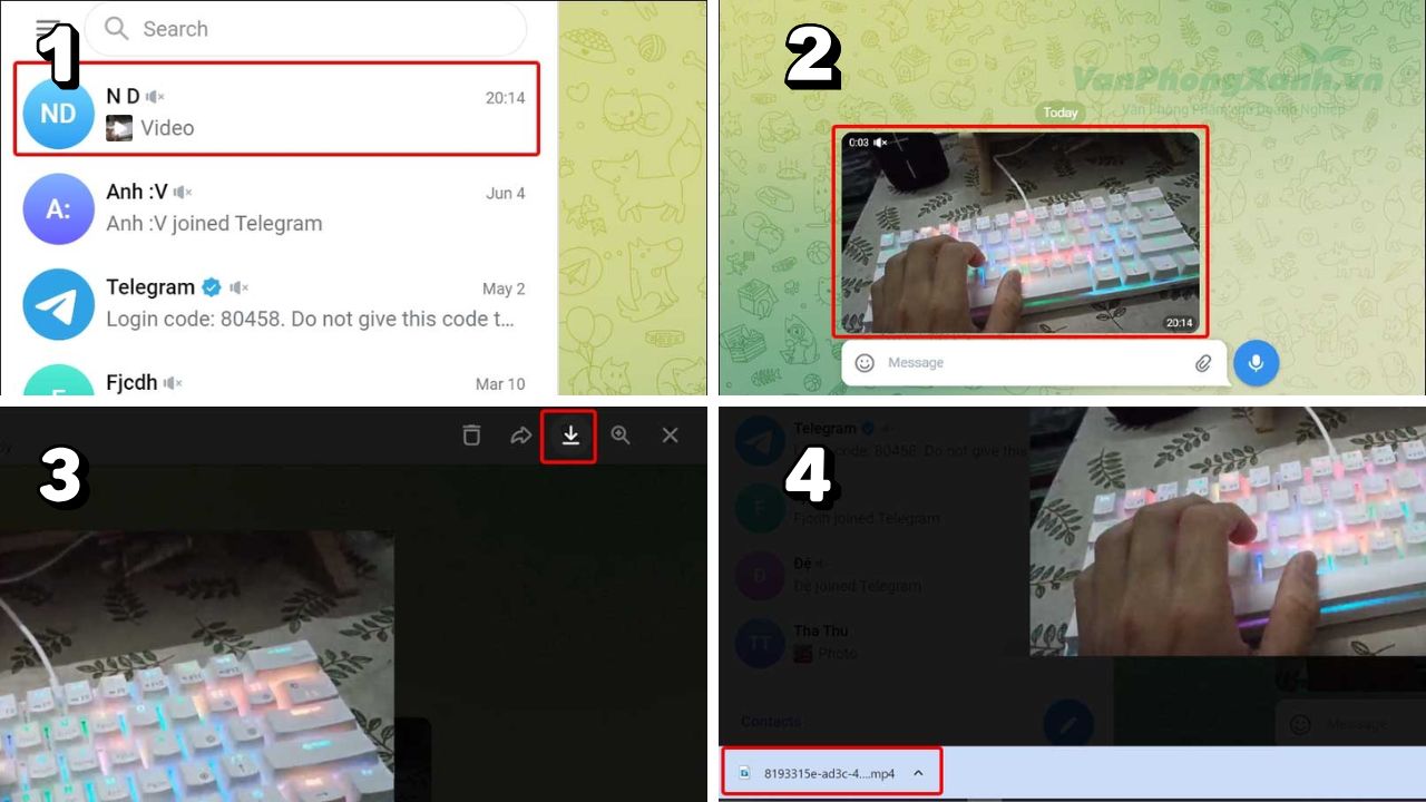Hướng dẫn tải video từ Telegram về máy tính